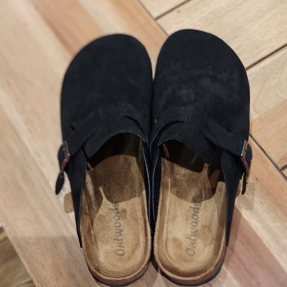 Outwoods Black Suede Flats